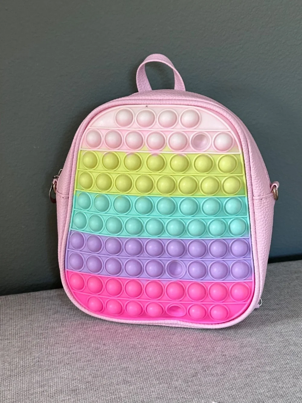 Pop Fidget Pastel Rainbow Mini Backpack